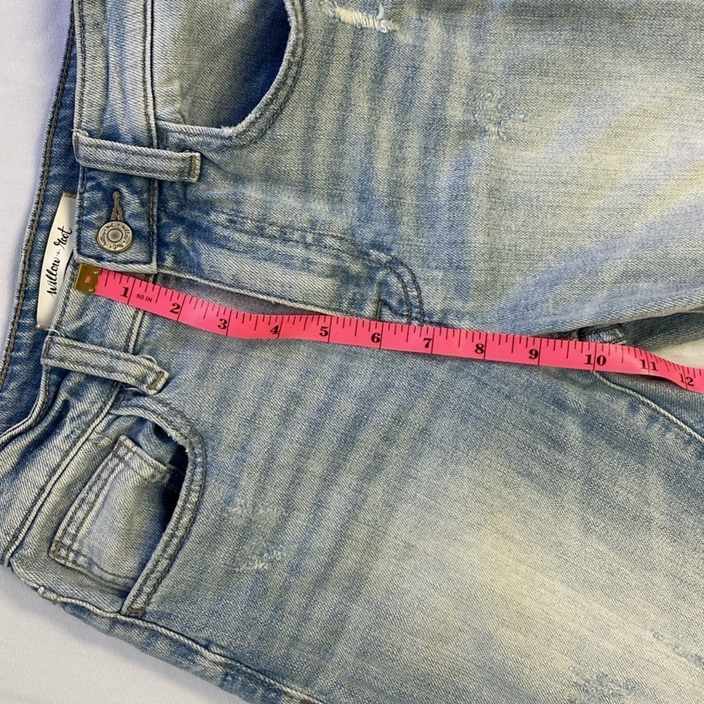 Willow & Root Buckle High Rise Mom Fit Distressed Jeans Women’s Size 24 - Picture 14 of 15